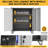 Rolling Tool Cabinet - Heavy Duty Metal Garage Storage Cabinet with Wheels, Adjustable Shelf & Locks, Tool Chest Cart for Warehouse Office Workshop Home Office - Grey