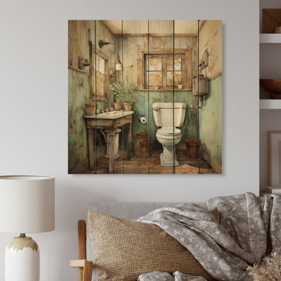 " Vintage Toilet Farmhouse Retro II "