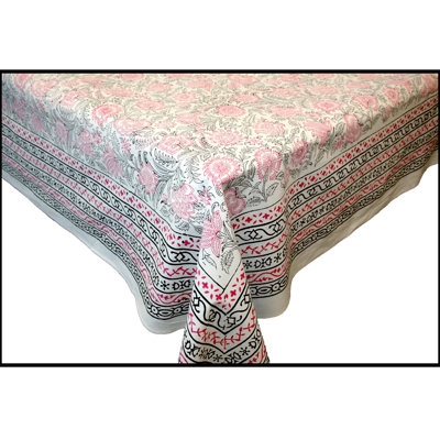 Orear Geo Floral Block Printed Tablecloth