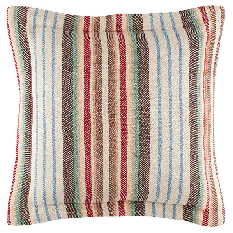 Ranch Vertical Stripe Cotton Pillow Sham - Machine Washable