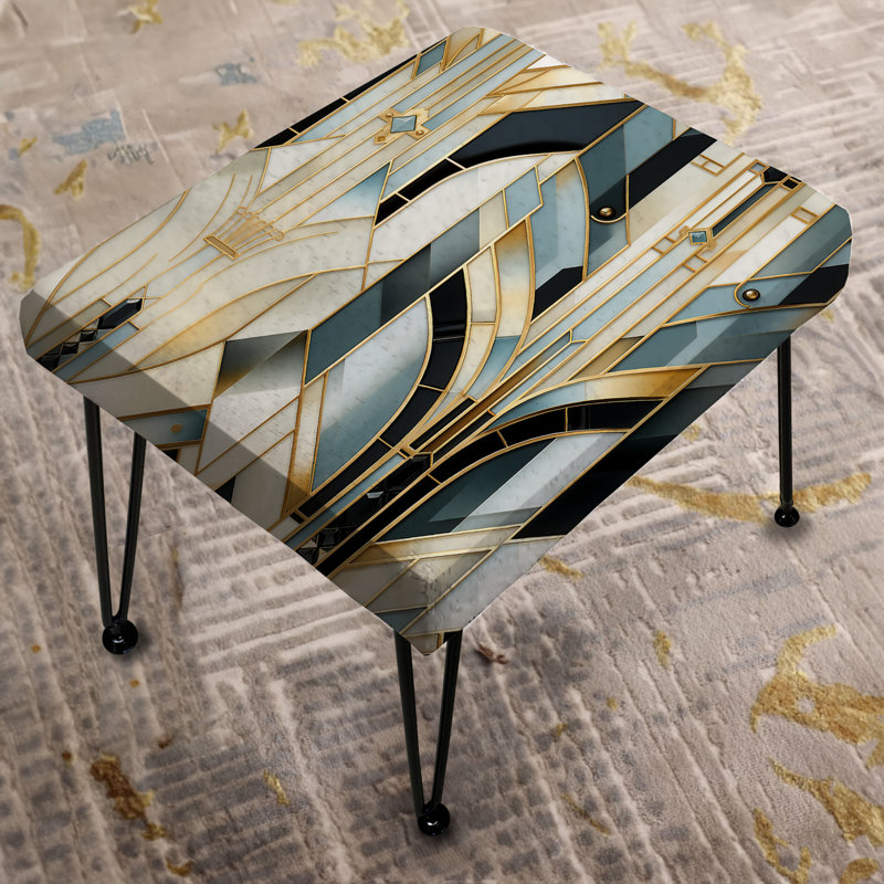 Damask Gold And White Art Decor - Damask Rectangle Ottoman