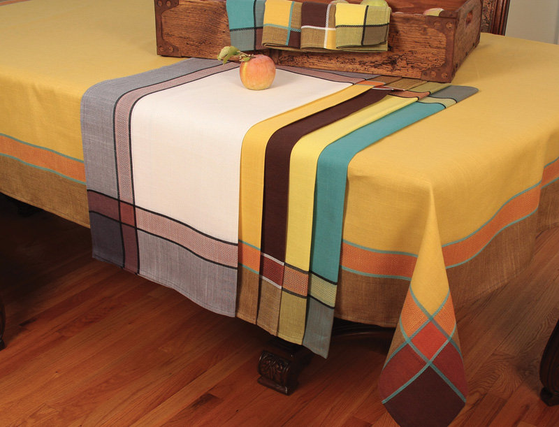Sheilah Table Tablecloth, 140" L x 60" W, Yellow