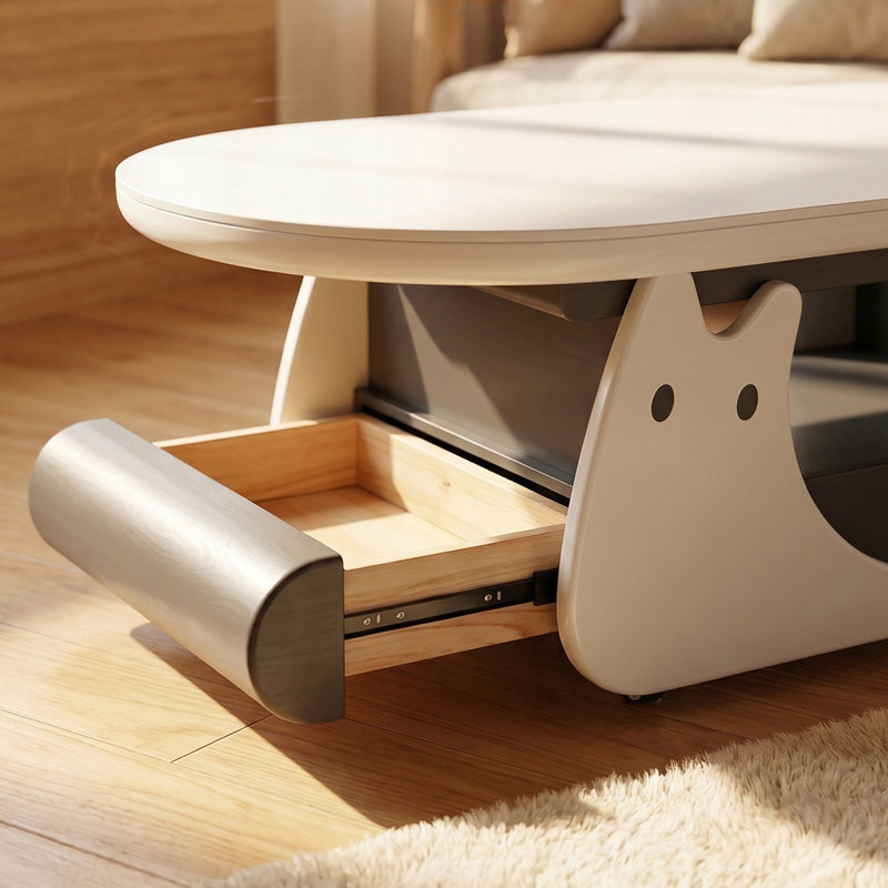 Creativity Mobile Slate Cat-Shaped Coffee Table