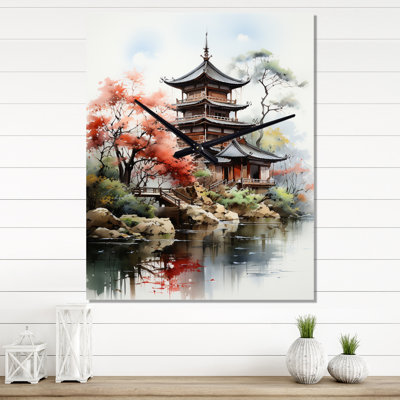 Ilma - Horloge murale asiatique surdimensionnée