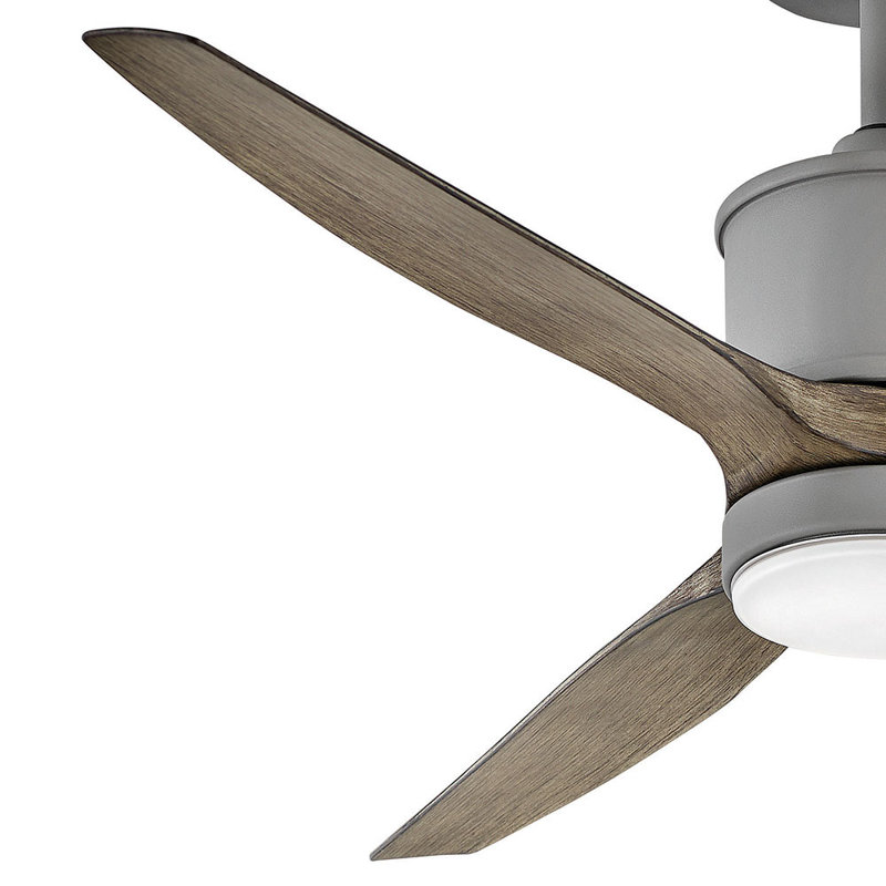 Ventilateur de plafond à DEL intégré 52 po avec télécommande Hover, Graphite