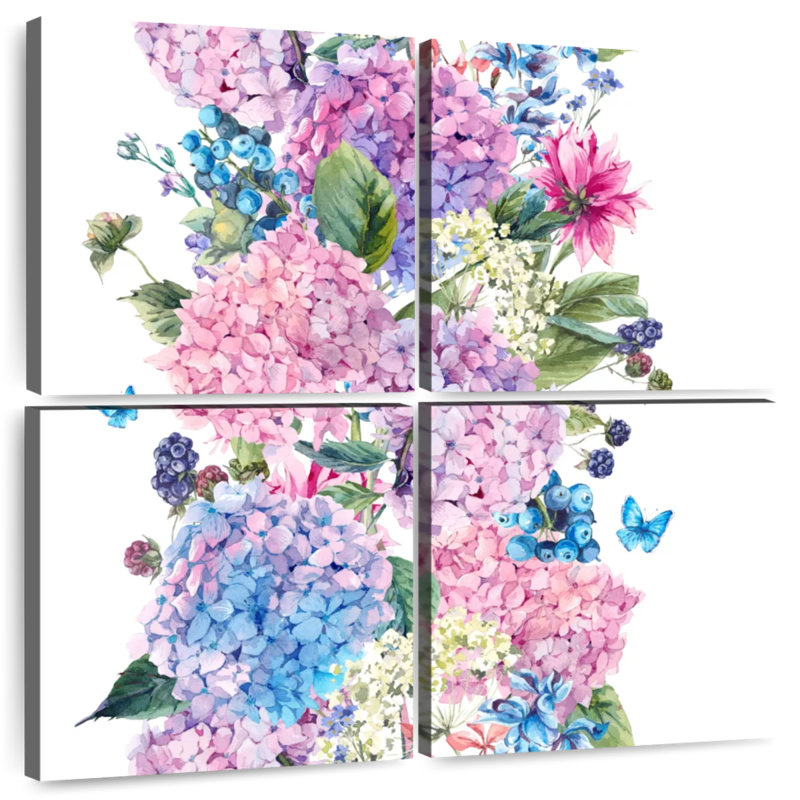 Harnek Butterflies And Hydrangeas