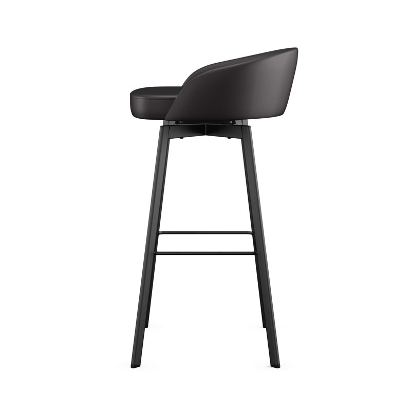 Bethanee Swivel Counter & Bar Stool, Black, Bar Stool (30" Seat Height), Black