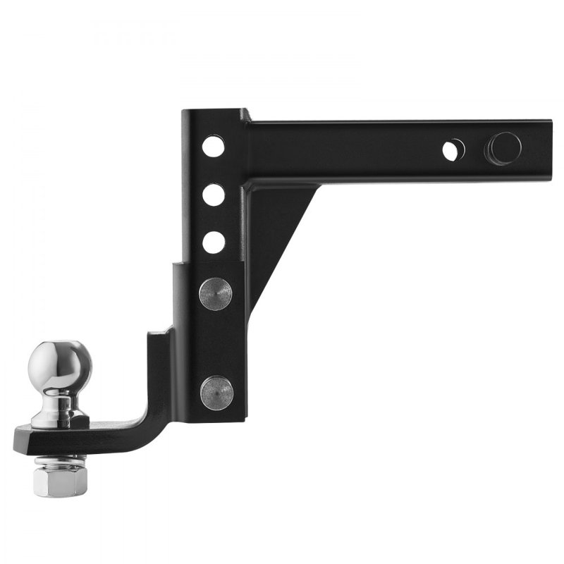 Adjustable Trailer Hitch 2" Receiver 9" Drop Ball Mount Hitch 7500 lbs Black