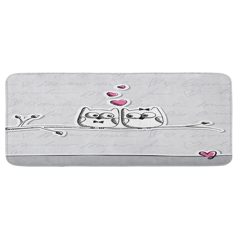Tapis de cuisine anti-dérapant Lonnita Owl