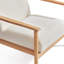 Ensemble de 2 fauteuils rembourrés en bois massif Josephine-2037591380