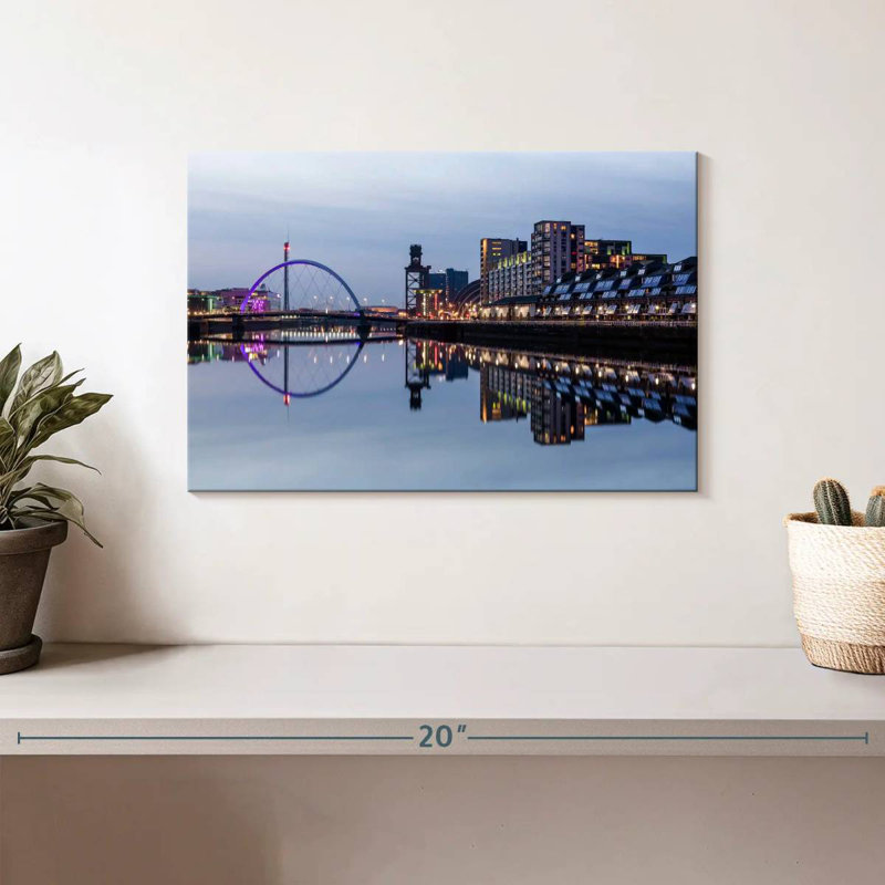 Paysage urbain de Glasgow, H 8 po x l 12 po