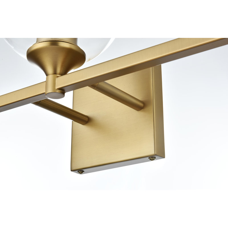 Lumière de meuble-lavabo à intensité variable, Doré, H 9 po x l 6 po x P 6 po, Une lumière