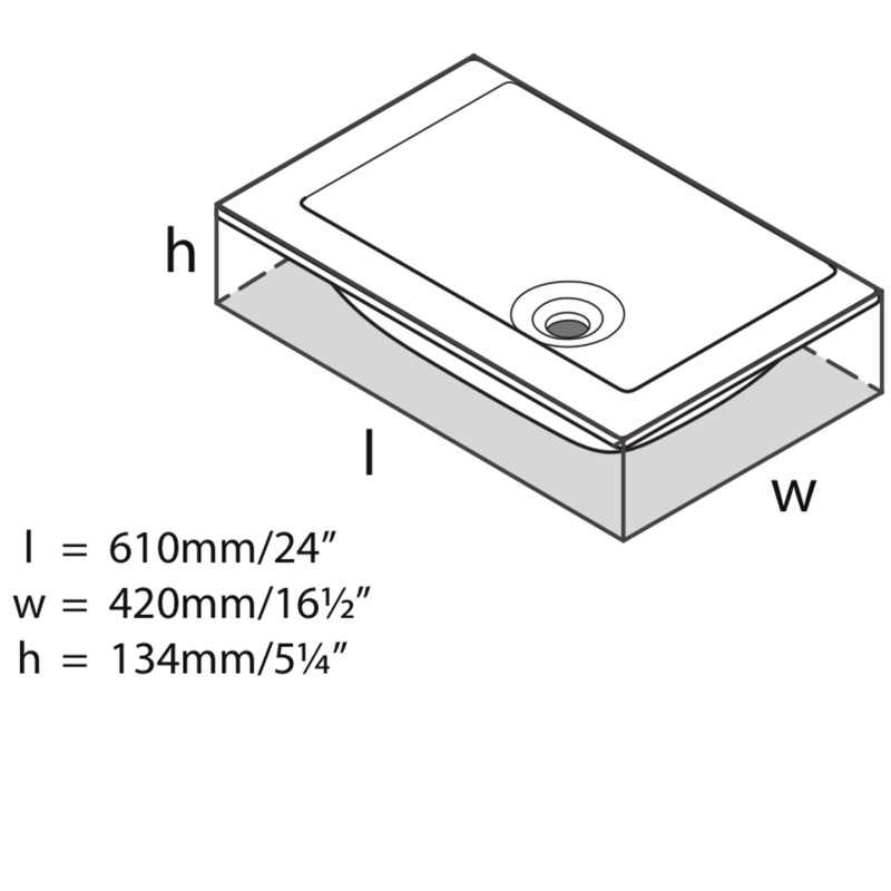 Kaldera 21" x 17" Undermount Rectangular Lavatory Sink