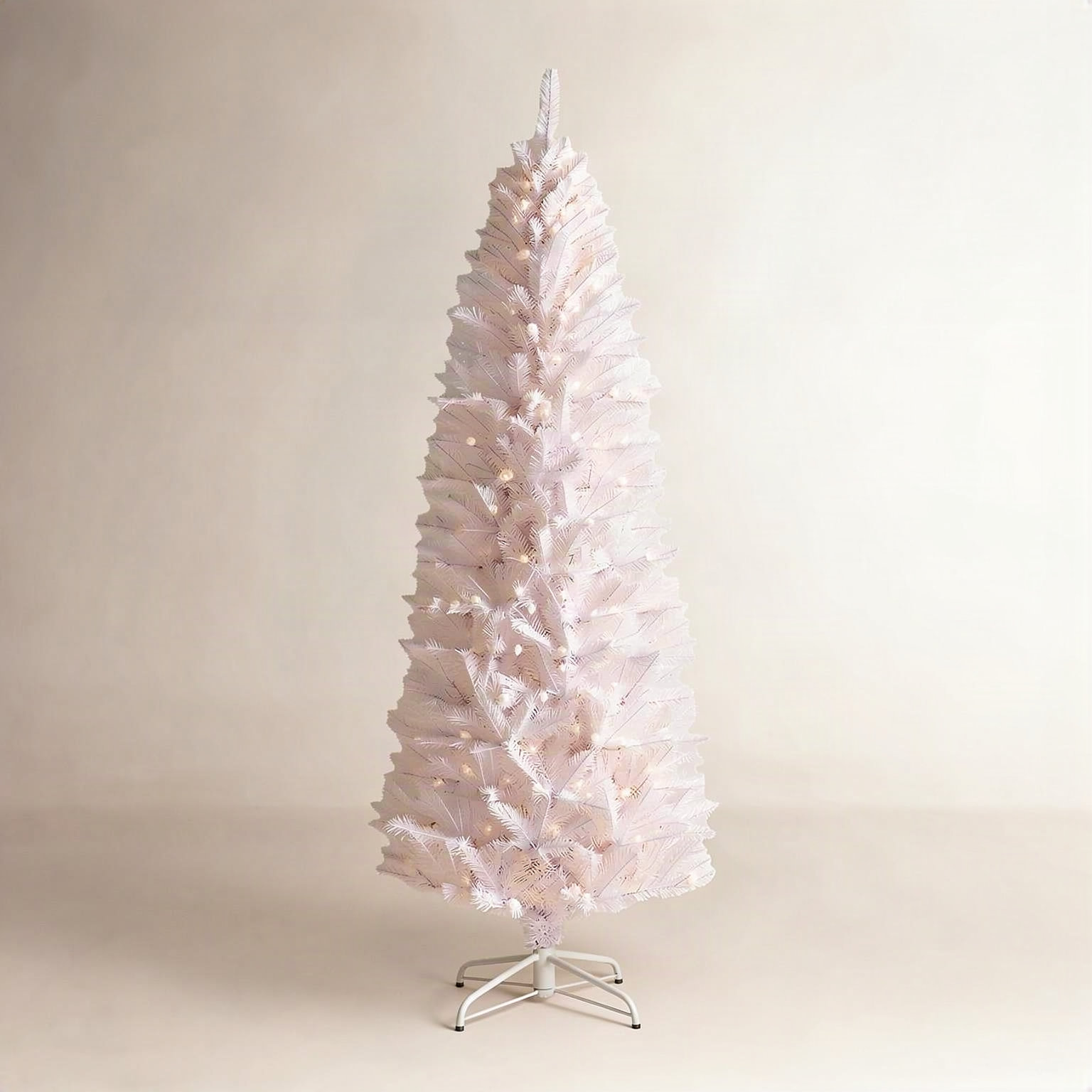 Hattaway Lighted Artificial Christmas Tree, 7.5' H