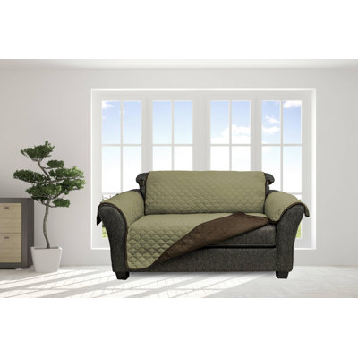 Reynolda Polyester Box Cushion Loveseat Slipcover