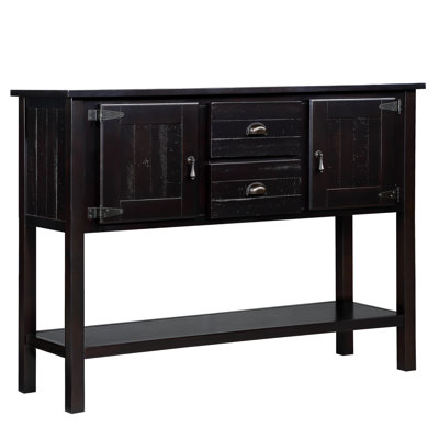 Solid Wood Console Table With Shelf, Versatile Function - Design