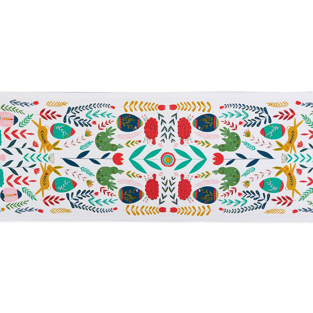 Sardis Easter Folk Garden Embellished Table Runner The Holiday Aisle®