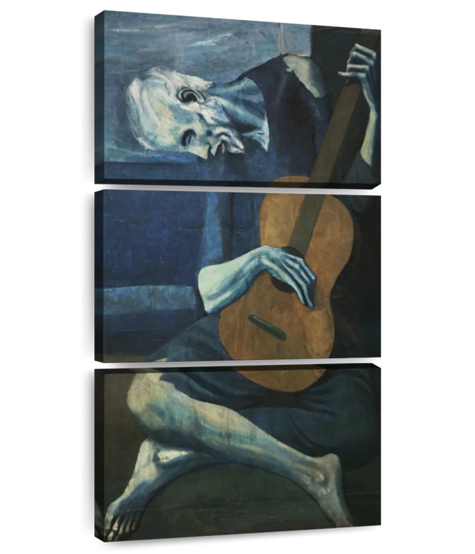 The Old Guitarist, H 38 po x l 18 po