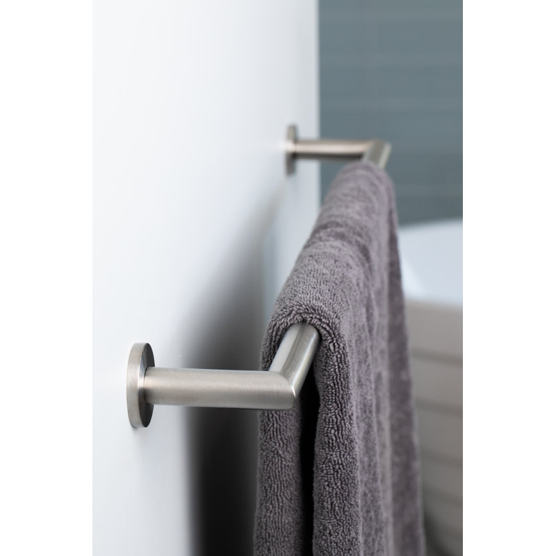 Kubic 1 Wall Mounted Towel Bar, Polished Chrome