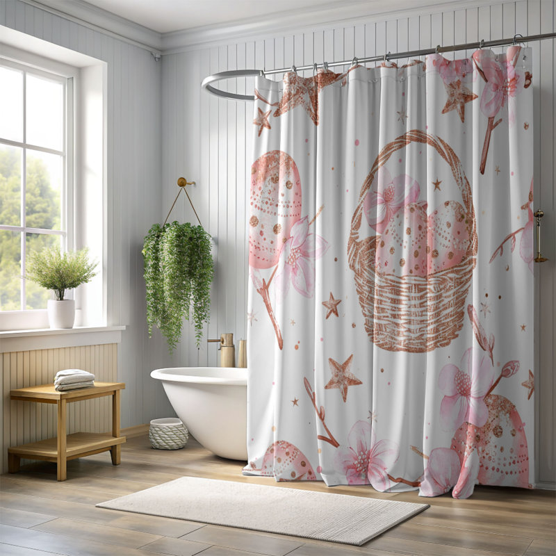 Blush Bunny - Premium Shower Curtain 122, 74"H x 71"W