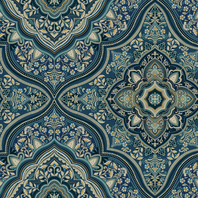 Seabrook Designs Jewel Box Finwith Non-Woven Unpasted Wallpaper