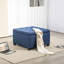 Rangement en tissu - bleu. Style rétro pour les salons. Revêtement doux, grand espace, charnière de sécurité bleue avec plateau. Hall d'entrée vintage. Revêtement, capacité, concept sécuritaire