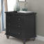 3 armoires noires - Polyvalentes pour la chambre à coucher, le vestibule, le téléphone avec plateau Ustyle en bois massif noir, la chambre à coucher ou le salon-147402266-147402268