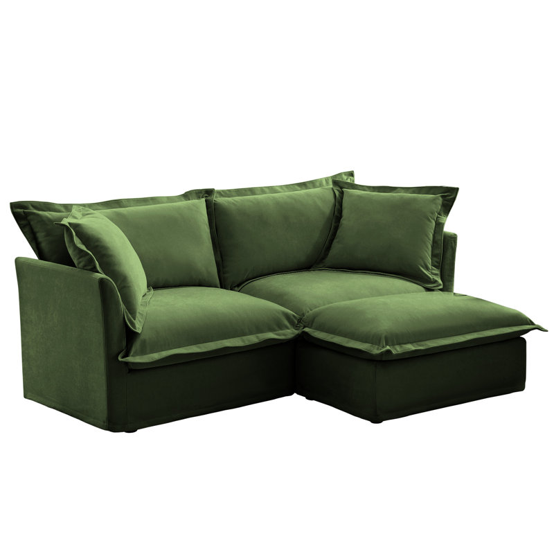 Canapé 2 places avec housse amovible, housse amovible, chenille, design moderne, confortable siège convertible 2 et housse, siège profond, style