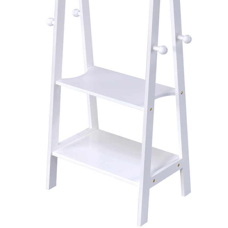 Portemanteau sur pied 59 po, finition blanche
