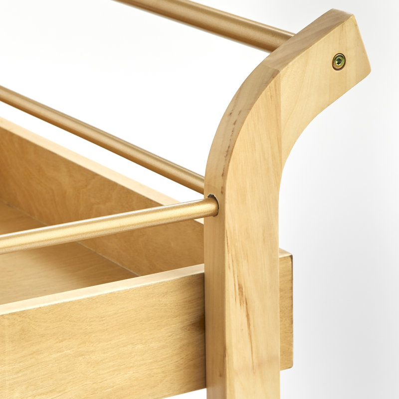 Andresha Wood Bar Cart, Natural