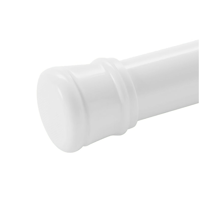 Motohiko Stainless Steel Adjustable Tension Rod, White, 41" - 76"