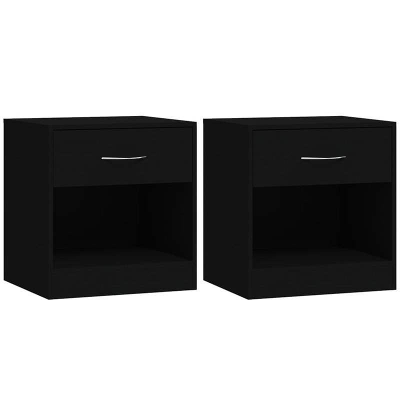 Doraville 1 Drawer Bedside Table, Black