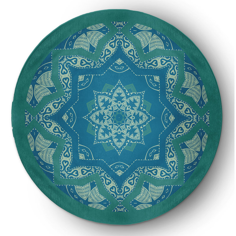 Chenille Indoor / Outdoor Rug, Round 5'
