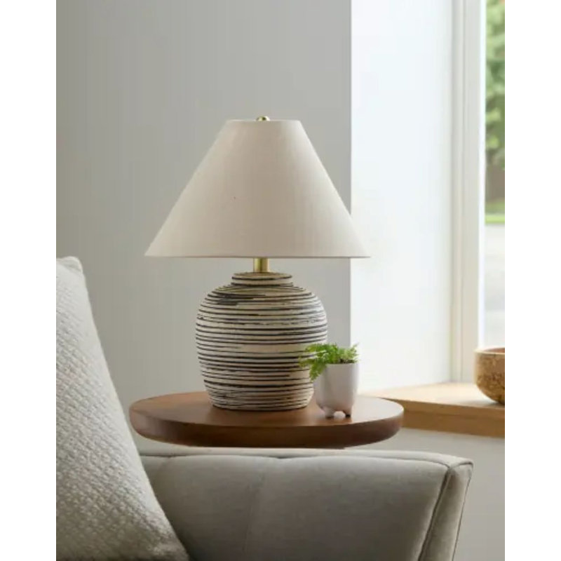 Lampe de table Rove, H 18,25 po x l 14 po x P 14 po, Brun