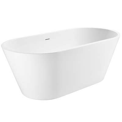 63" X 30" Freestanding Soaking Acrylic Bathtub