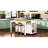 47 - Inch Kitchen Cart With Extendable Table, Rubber Wood Veneer Top, Adjustable Shelving Units, Soft Close Cabinet Hinges Shelf,-1614018123