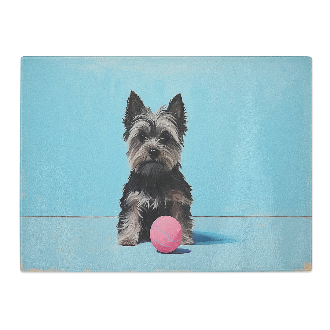 Yorkshire Terrier Minimalism  Glass Chopping Board