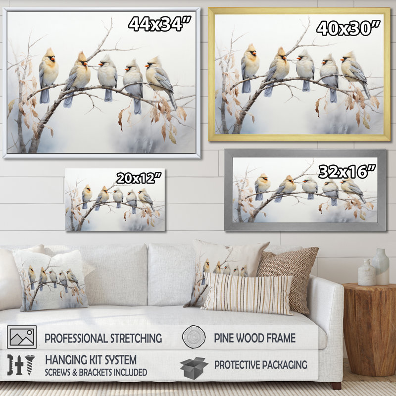 Bird Silent Watcher III - Animals Wall Decor, Toile tendue, H 30 po x l 40 po x P 1,5 po