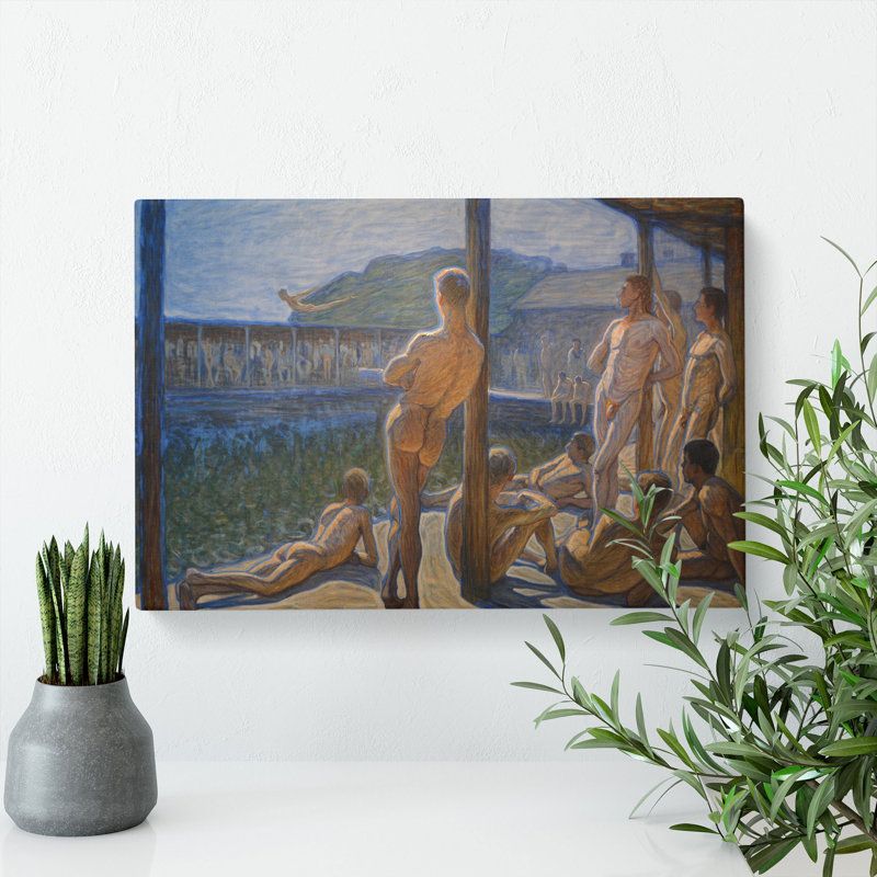 Flottans Badhus by Eugene Jansson - Wrapped Canvas, 35cm H x 50cm W x 3cm D