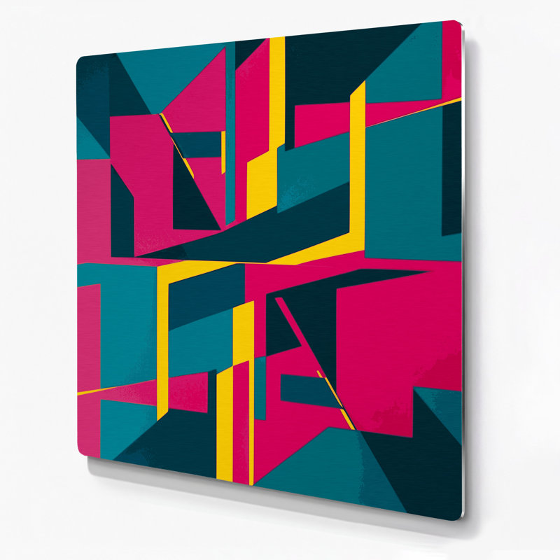Art mural en métal Hard Edge 85, H 16 po x l 16 po