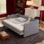 Lit de jour avec canapé-lit simple, avec port USB et adorable forme de vague-1490399289