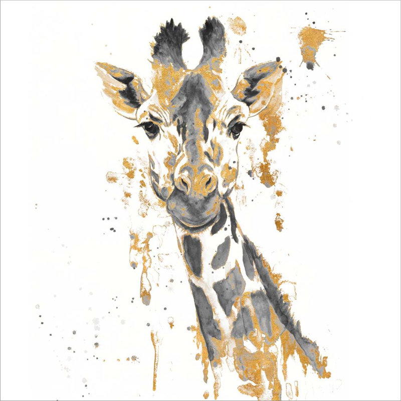 «Gold Water Giraffe» par Patricia Pinto, art mural sur toile