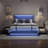 Queen Size Storage Platform Bed with Charging Station and Smart Control RGB LED Lights, Gray Upholstered Bed Frame with Storage Drawers, USB & Type-C Charging Ports, Soft Linen Padded Headboard, 2 Under-Bed Storage Drawers, No Box Spring Needed-5331846-31498365