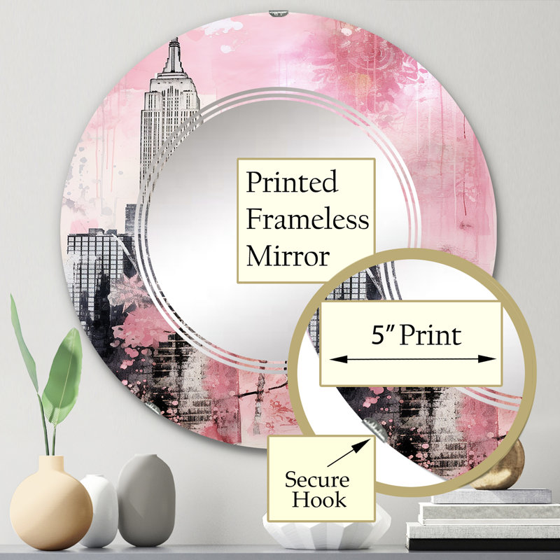 Miroir mural Mufrid, 24 po x 24 po