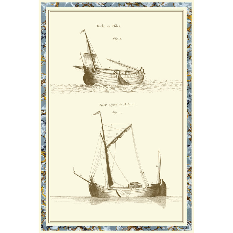 Ship Schematics I by Vision Studio - Wrapped Canvas Print, 46cm H x 30cm W