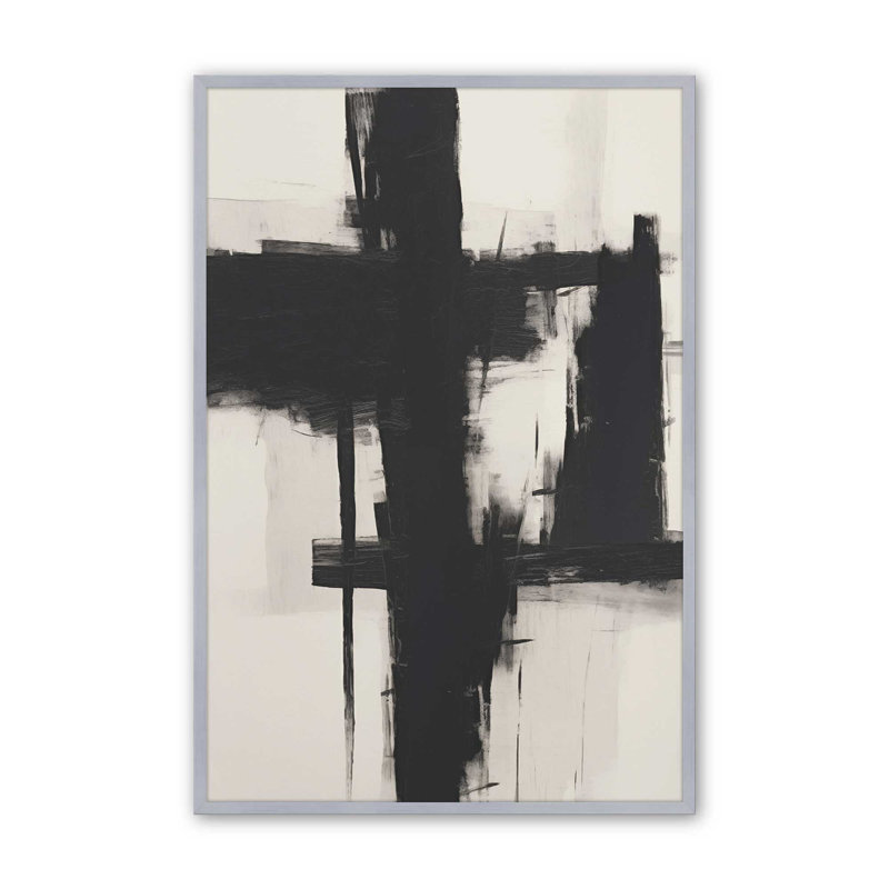 Contrast in Silence II, reproduction, Cadre en chrome poli, H 17,25 po x l 13,25 po
