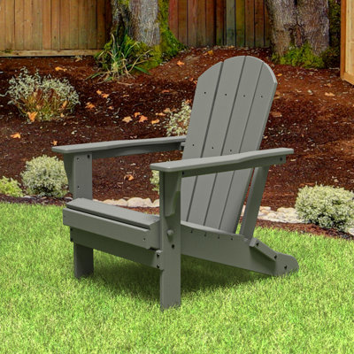 POLYWOOD Folding Adirondack Chair by Ebern Designs