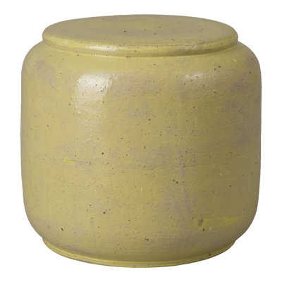 Squat 18H" Round Handcrafted Ceramic Garden Stool
