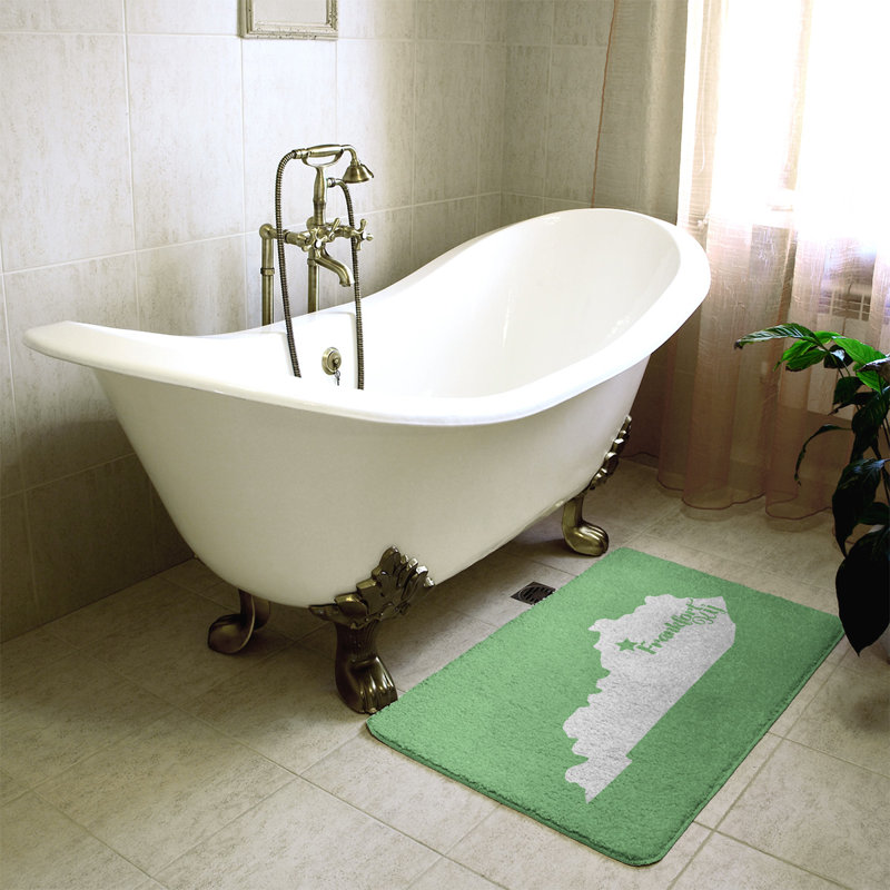 Tapis pour salle de bain frankfort kentucky, l 17 po x L 21 po, Vert