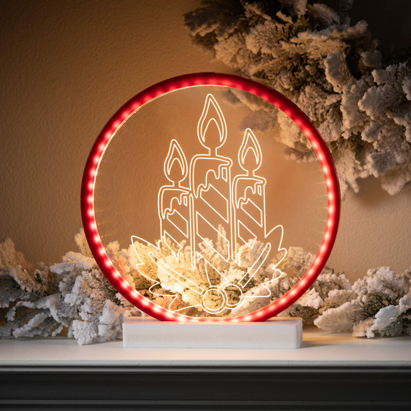 Anneau de Noël à DEL 13 po, rouge